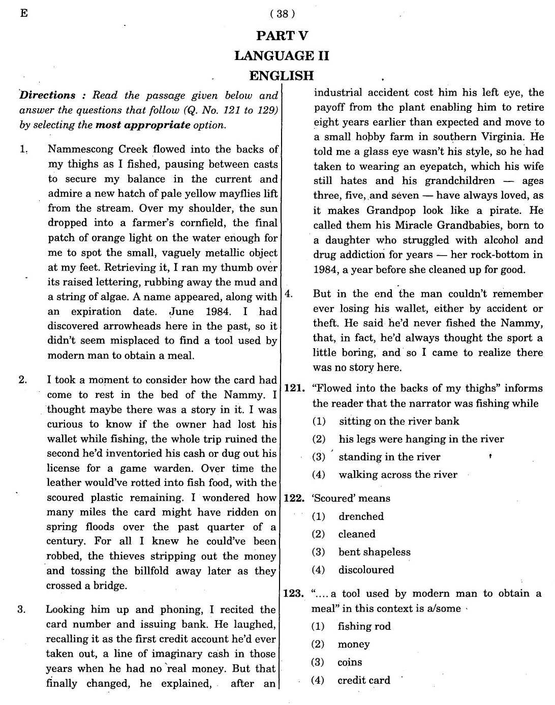 CTET November 2012 Paper 1 Part V Language II English 1