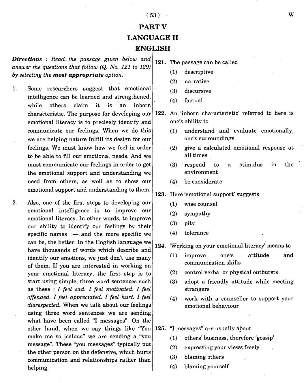 CTET November 2012 Paper 2 Part V Language II English 1