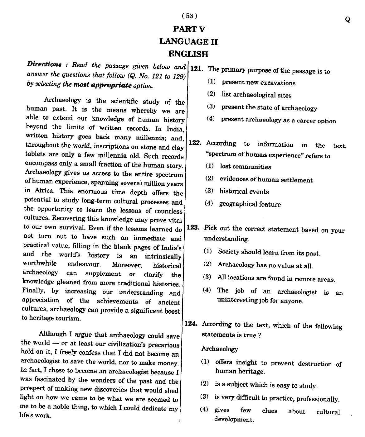 CTET September 2014 Paper 2 Part V Language II English 1