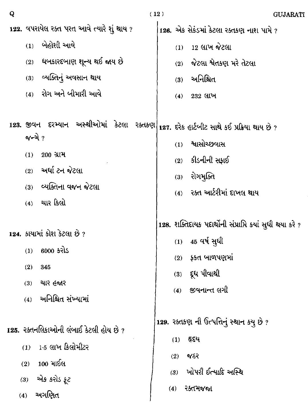 CTET September 2014 Paper 2 Part V Language II Gujarati 2