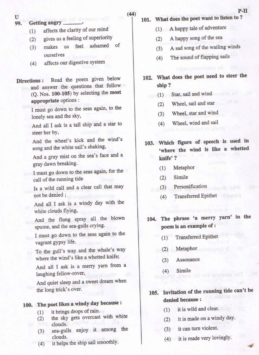 CTET September 2015 Paper 2 Part IV Language 1 English 3