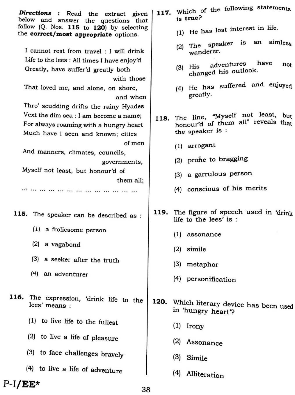 CTET September 2016 Paper 1 Part IV Language 1 English 5