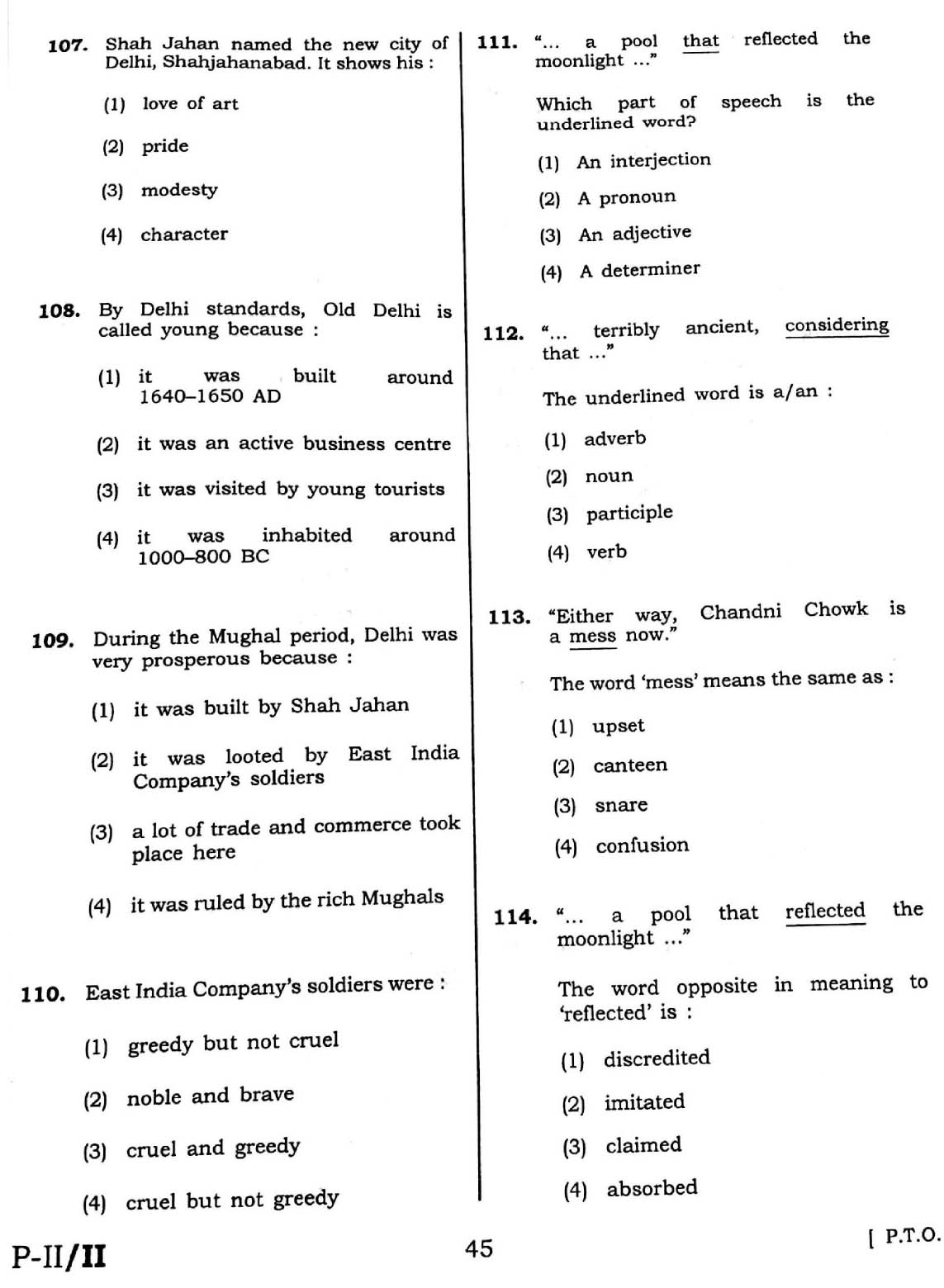 CTET September 2016 Paper 2 Part IV Language 1 English 4