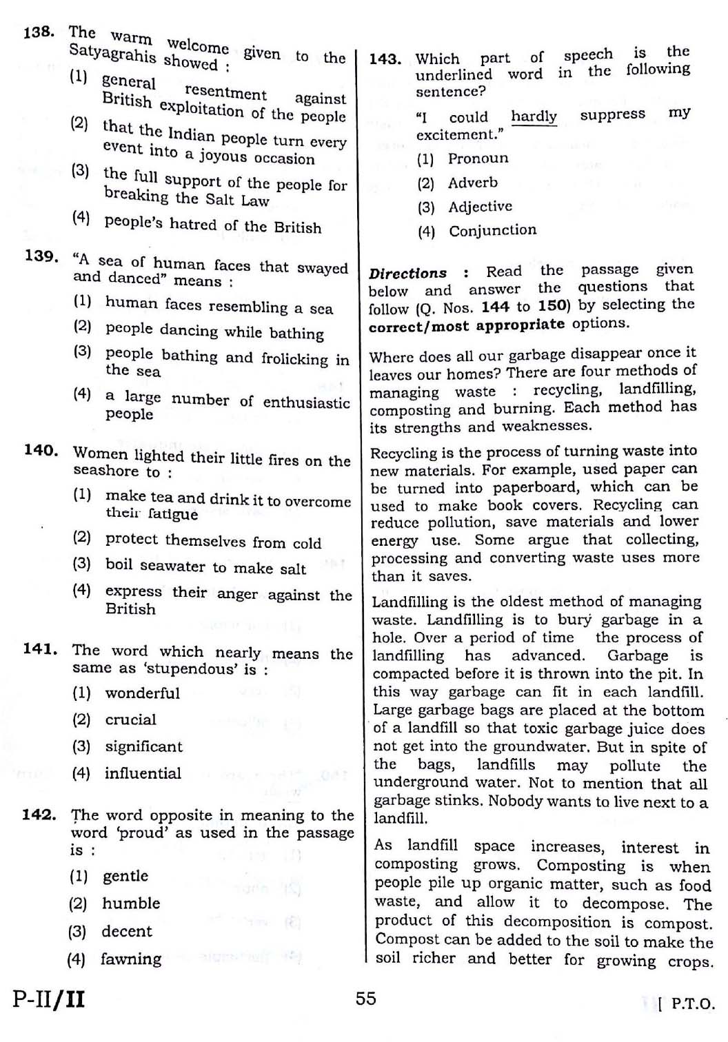 CTET September 2016 Paper 2 Part V Language II English 4