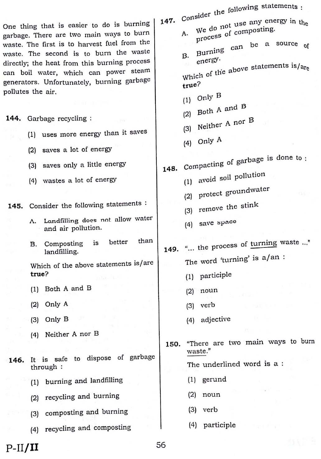 CTET September 2016 Paper 2 Part V Language II English 5