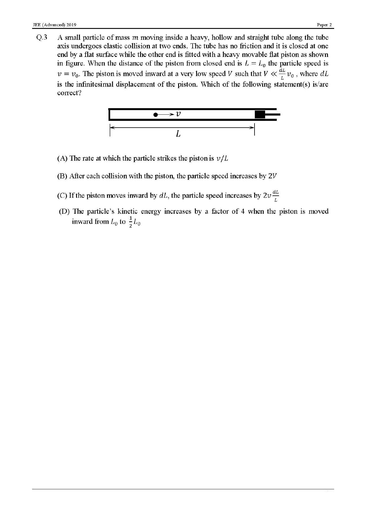 JEE Advanced English Question Paper 2019 Paper 2 Physics 3