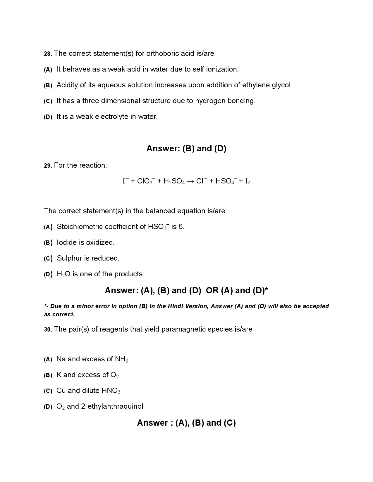 JEE Advanced Exam Question Paper 2014 Paper 1 Chemistry 5