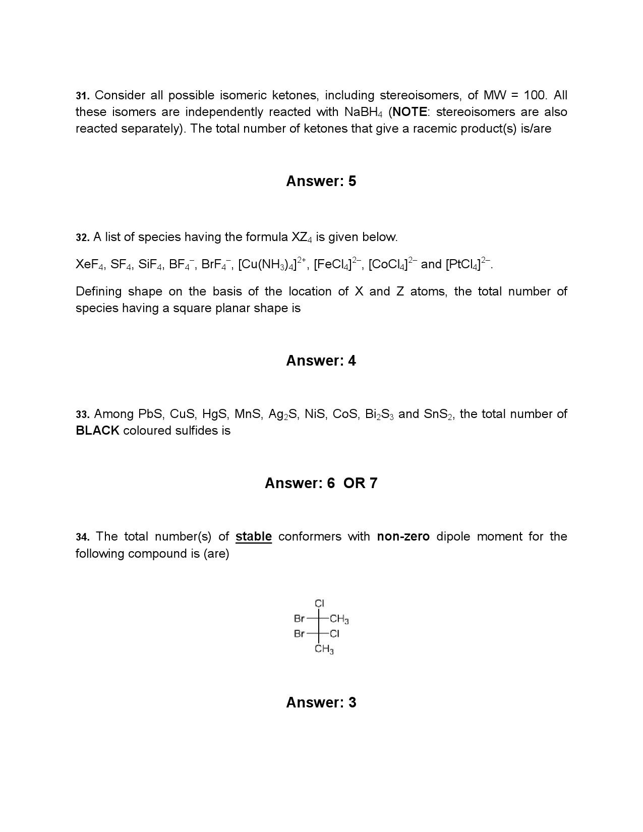 JEE Advanced Exam Question Paper 2014 Paper 1 Chemistry 6