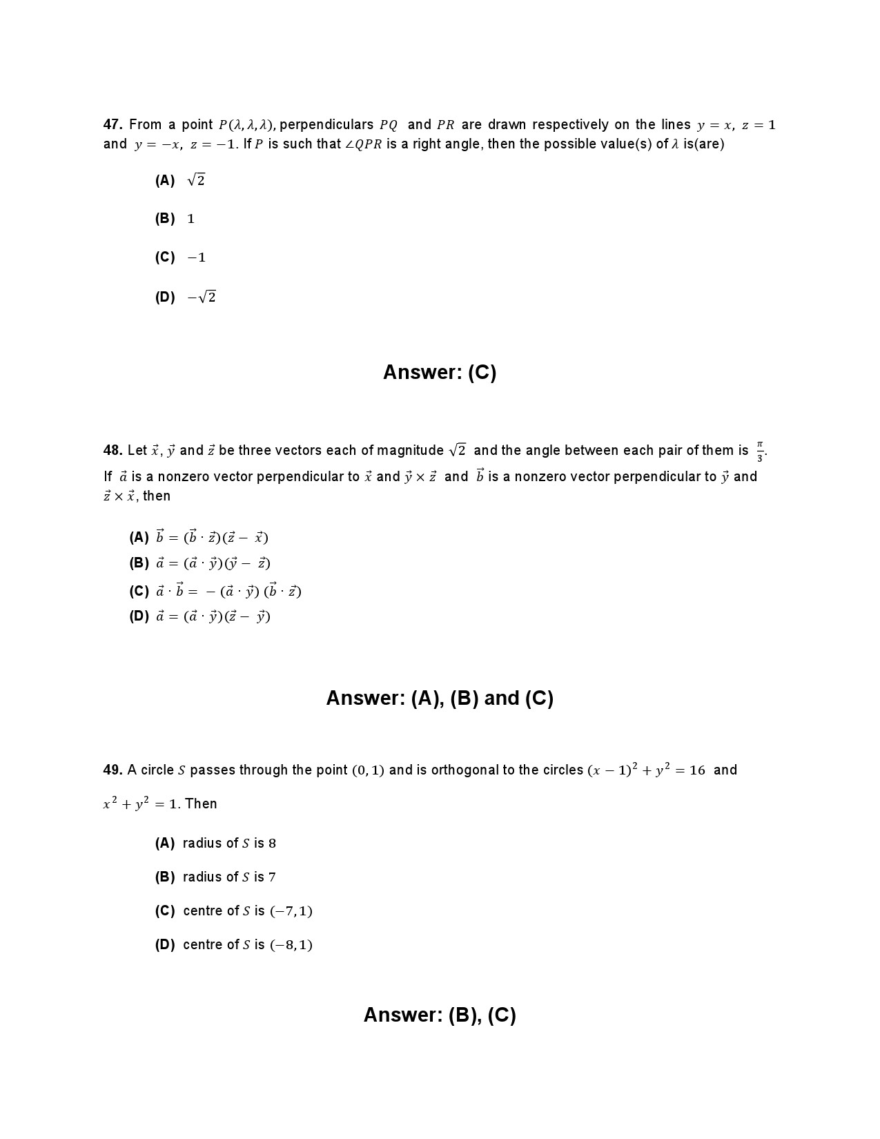 JEE Advanced Exam Question Paper 2014 Paper 1 Mathematics 4