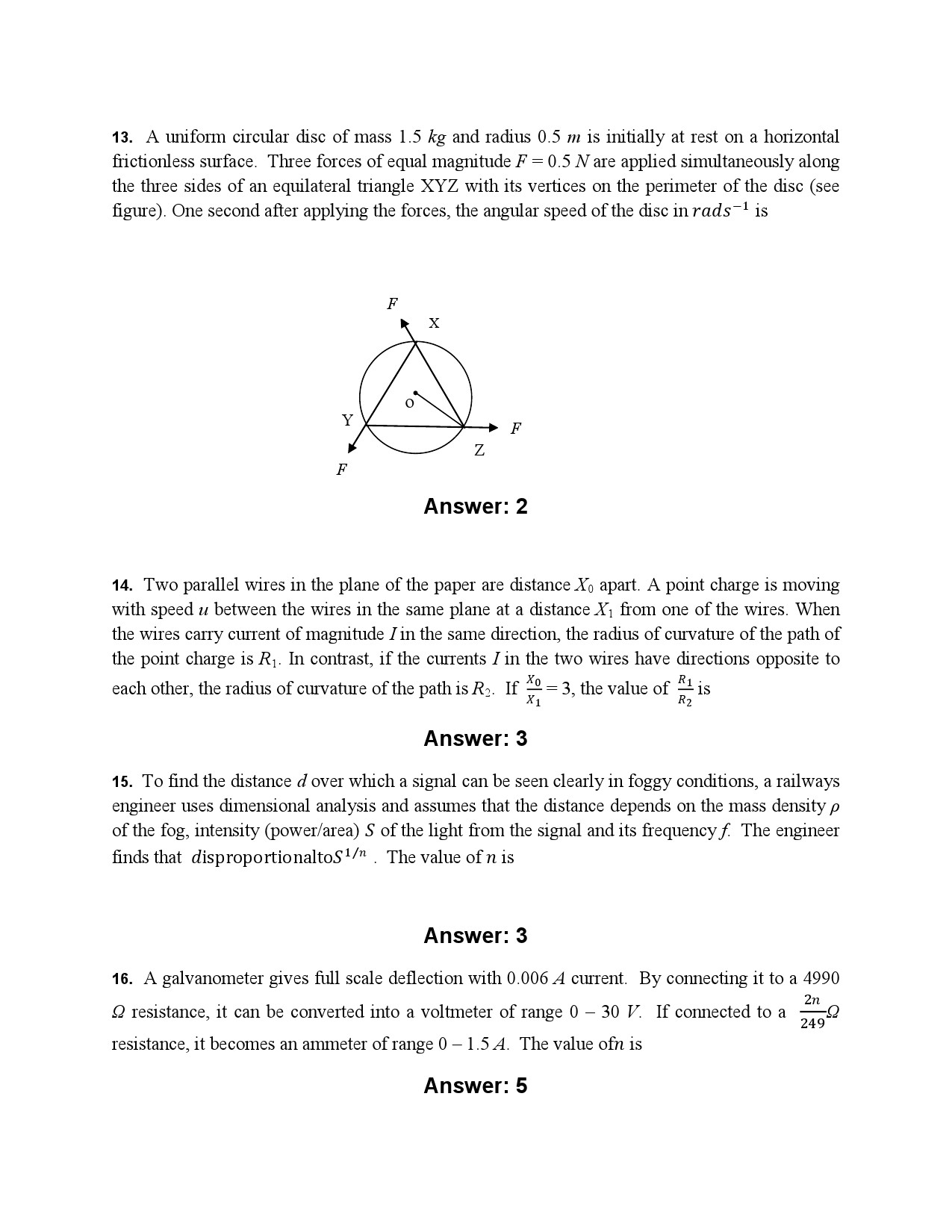 JEE Advanced Exam Question Paper 2014 Paper 1 Physics 8