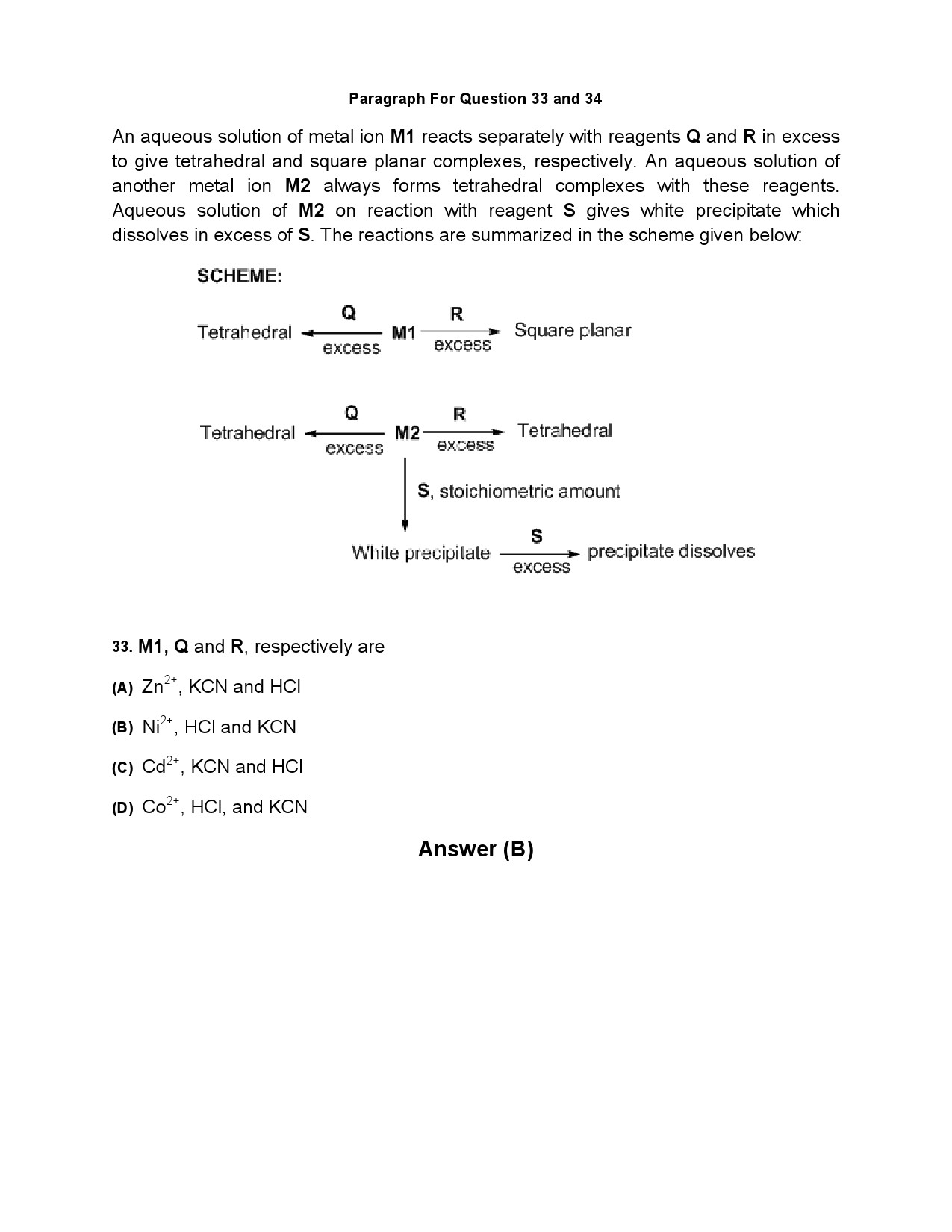 JEE Advanced Exam Question Paper 2014 Paper 2 Chemistry 9