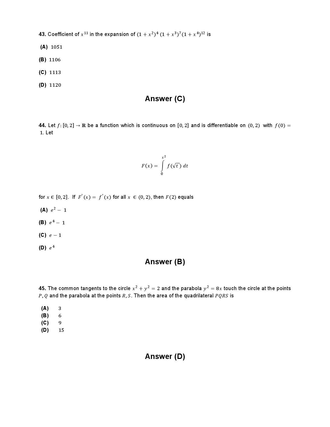 JEE Advanced Exam Question Paper 2014 Paper 2 Mathematics 2