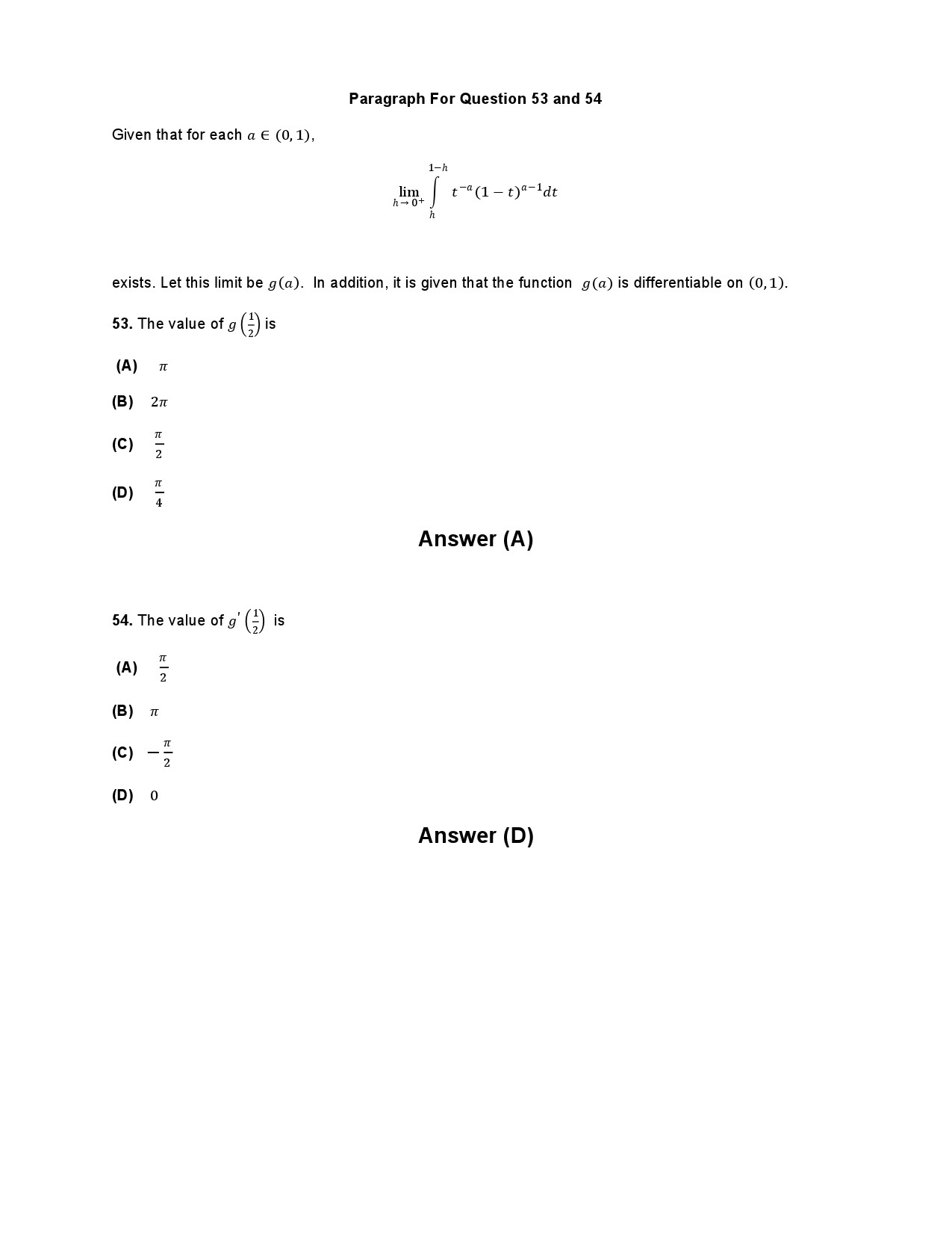 JEE Advanced Exam Question Paper 2014 Paper 2 Mathematics 6