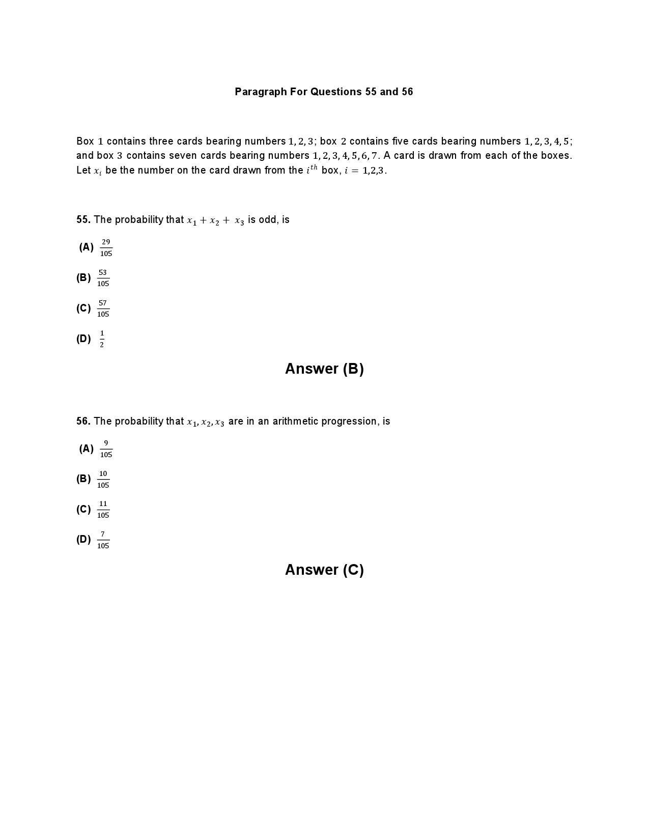 JEE Advanced Exam Question Paper 2014 Paper 2 Mathematics 7