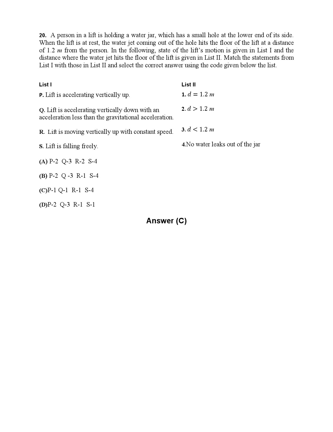 JEE Advanced Exam Question Paper 2014 Paper 2 Physics 12
