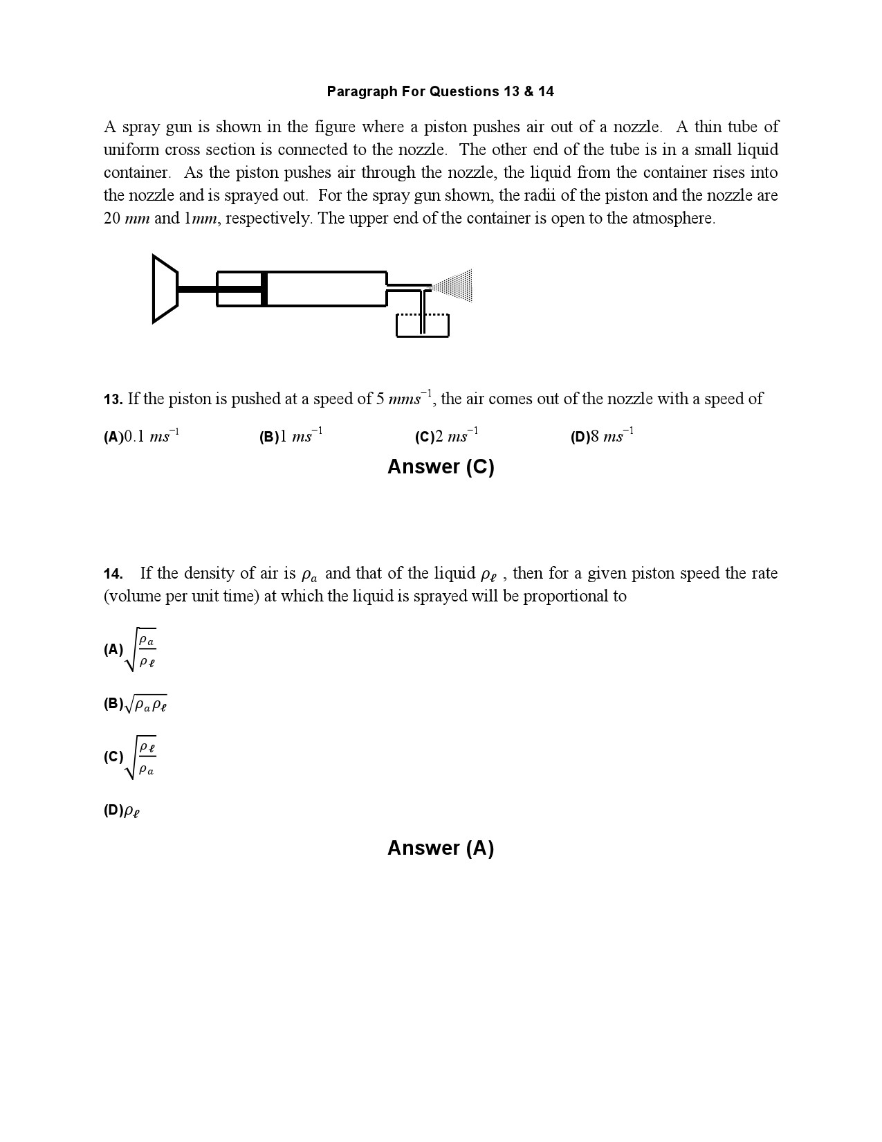 JEE Advanced Exam Question Paper 2014 Paper 2 Physics 7