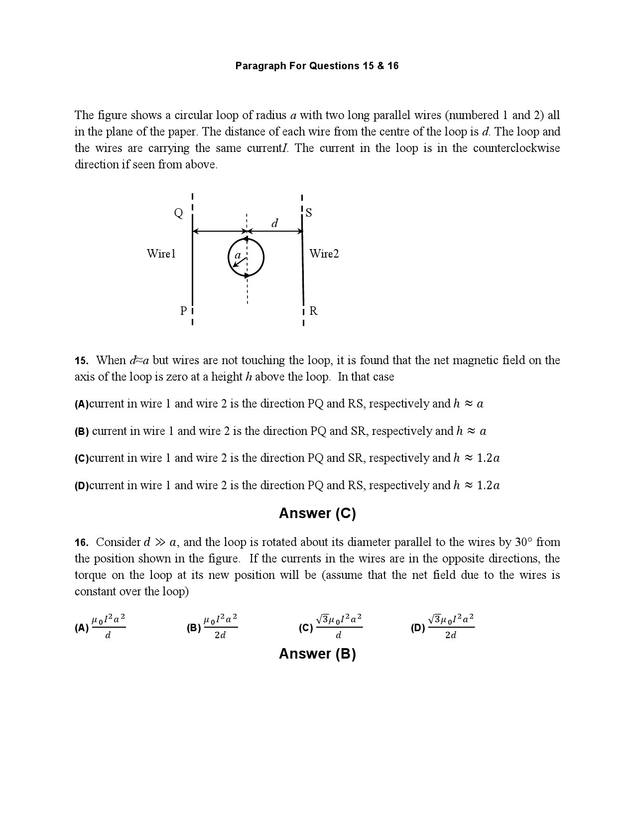 JEE Advanced Exam Question Paper 2014 Paper 2 Physics 8