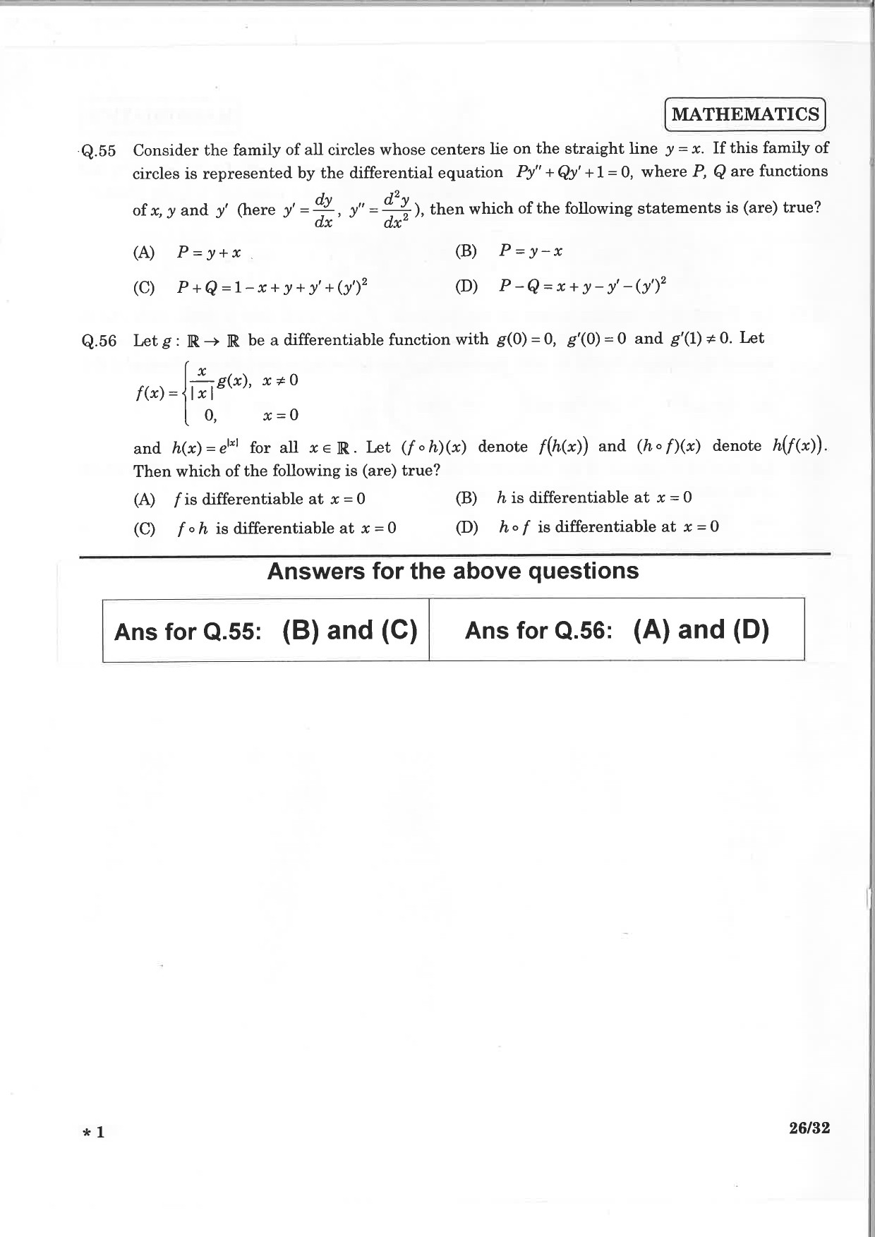 JEE Advanced Exam Question Paper 2015 Paper 1 Mathematics 5