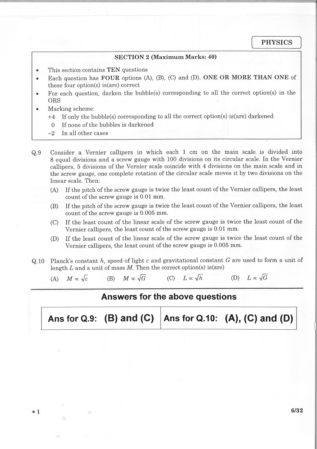 JEE Advanced Exam Question Paper 2015 Paper 1 Physics 4