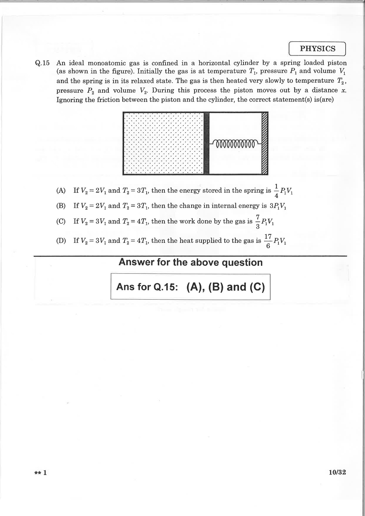 JEE Advanced Exam Question Paper 2015 Paper 2 Physics 8