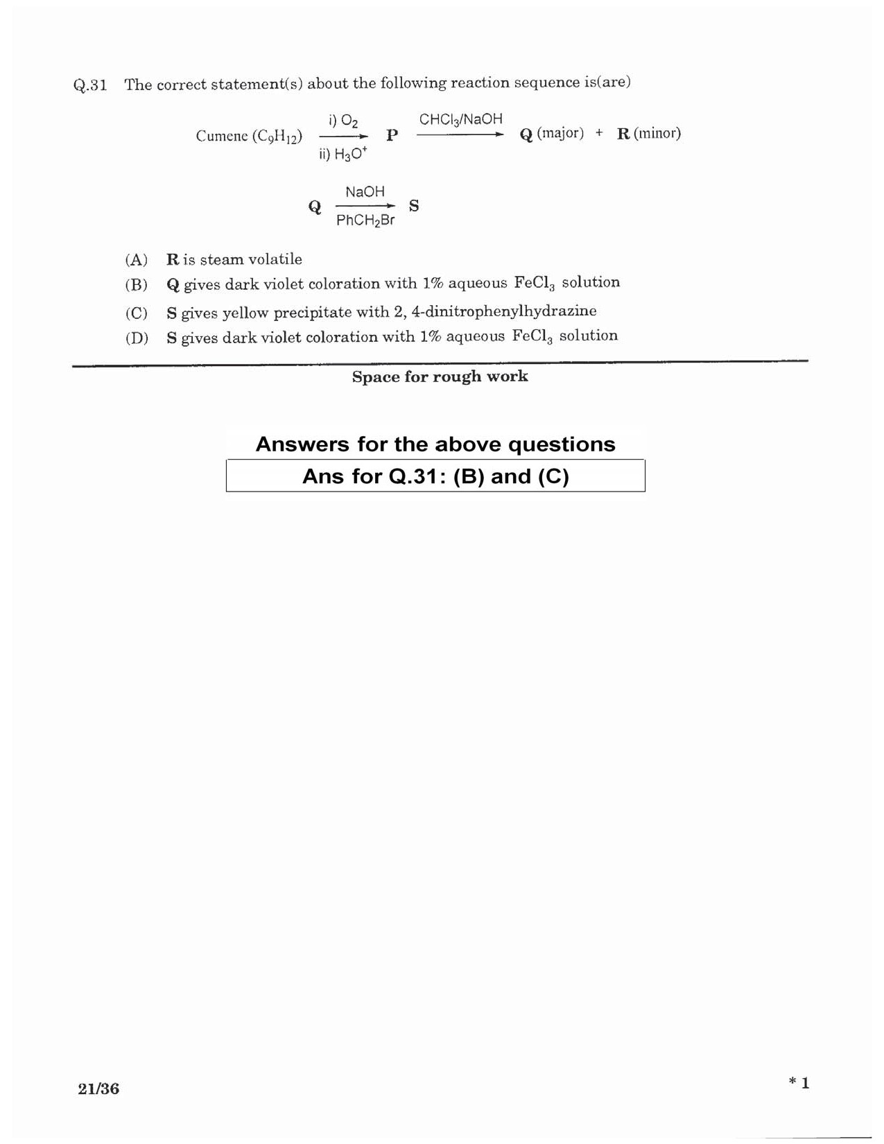 JEE Advanced Exam Question Paper 2016 Paper 1 Chemistry 6
