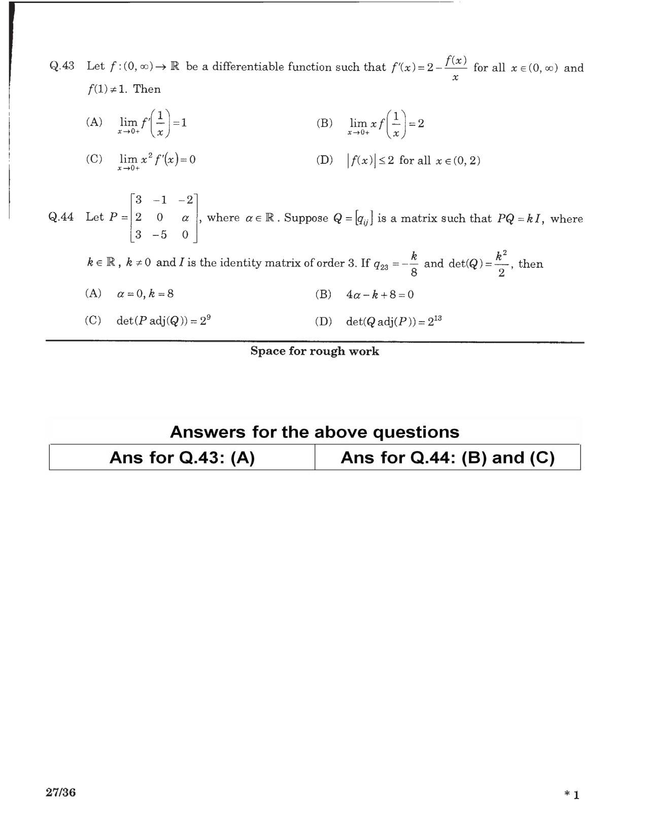 JEE Advanced Exam Question Paper 2016 Paper 1 Mathematics 4
