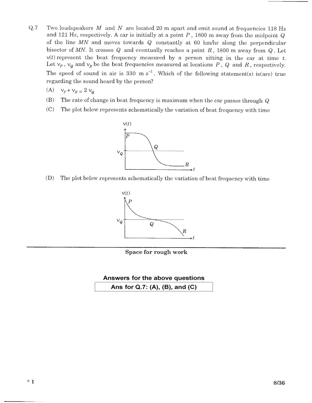 JEE Advanced Exam Question Paper 2016 Paper 1 Physics 6