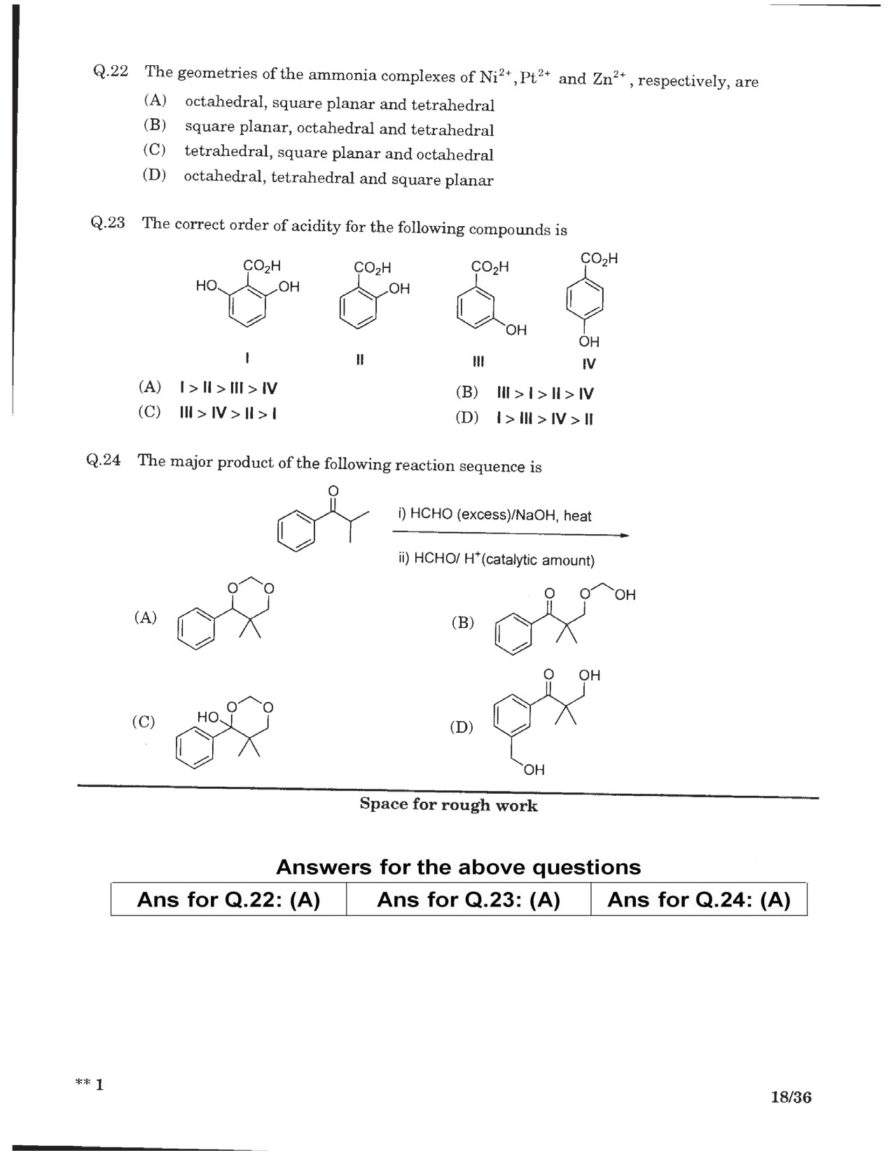 JEE Advanced Exam Question Paper 2016 Paper 2 Chemistry 3