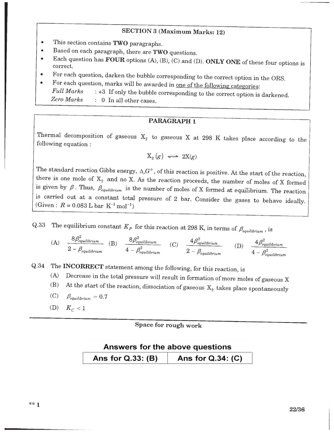 JEE Advanced Exam Question Paper 2016 Paper 2 Chemistry 7
