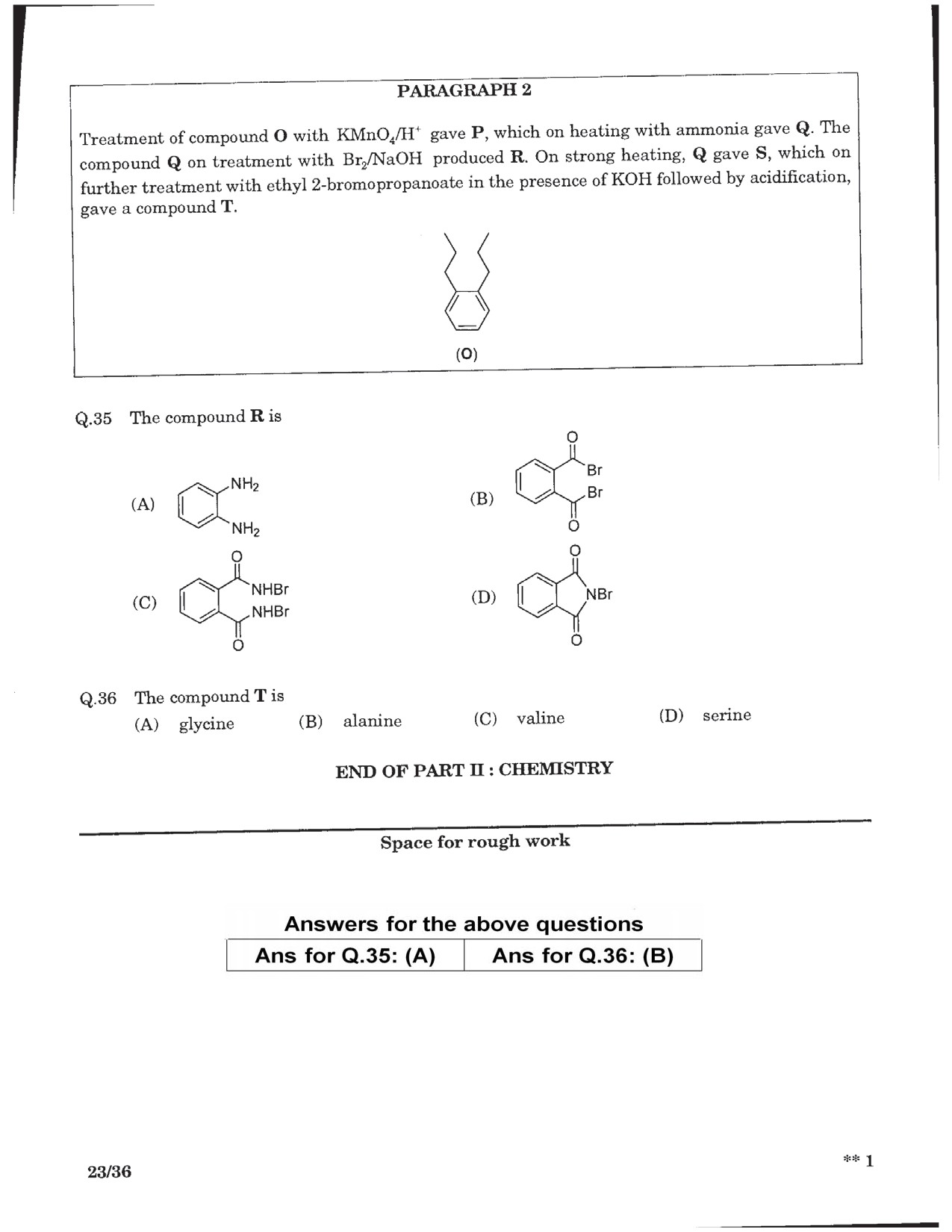 JEE Advanced Exam Question Paper 2016 Paper 2 Chemistry 8