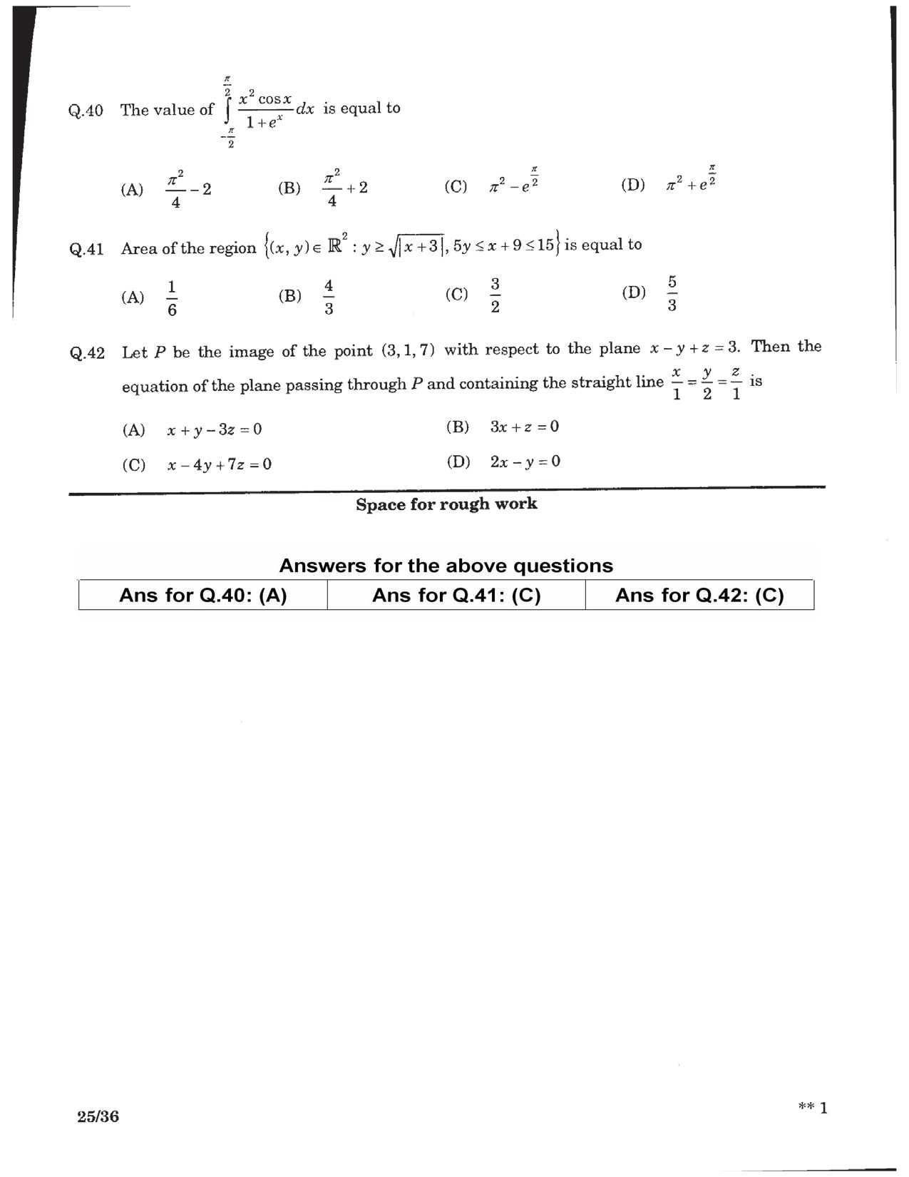 JEE Advanced Exam Question Paper 2016 Paper 2 Mathematics 2