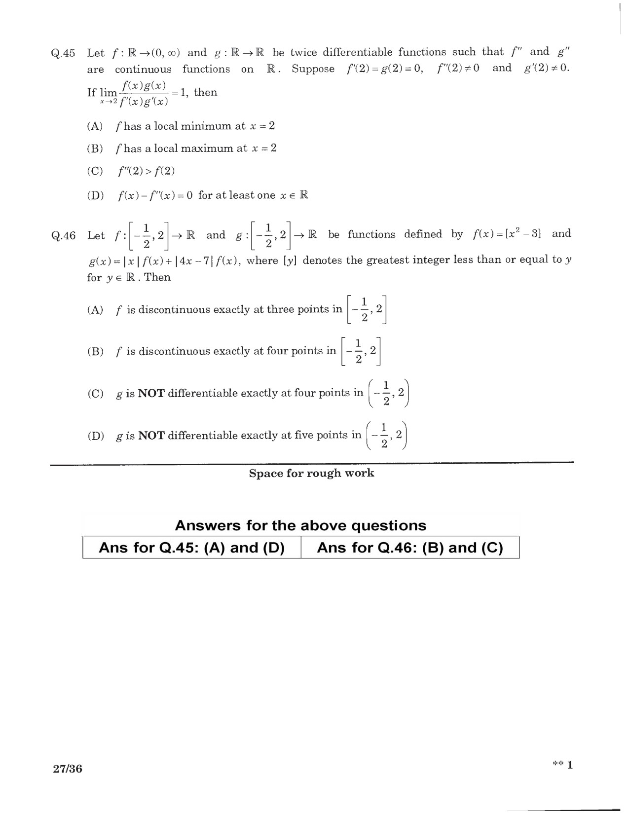 JEE Advanced Exam Question Paper 2016 Paper 2 Mathematics 4
