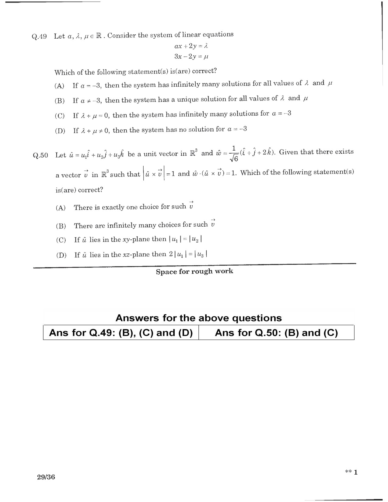 JEE Advanced Exam Question Paper 2016 Paper 2 Mathematics 6