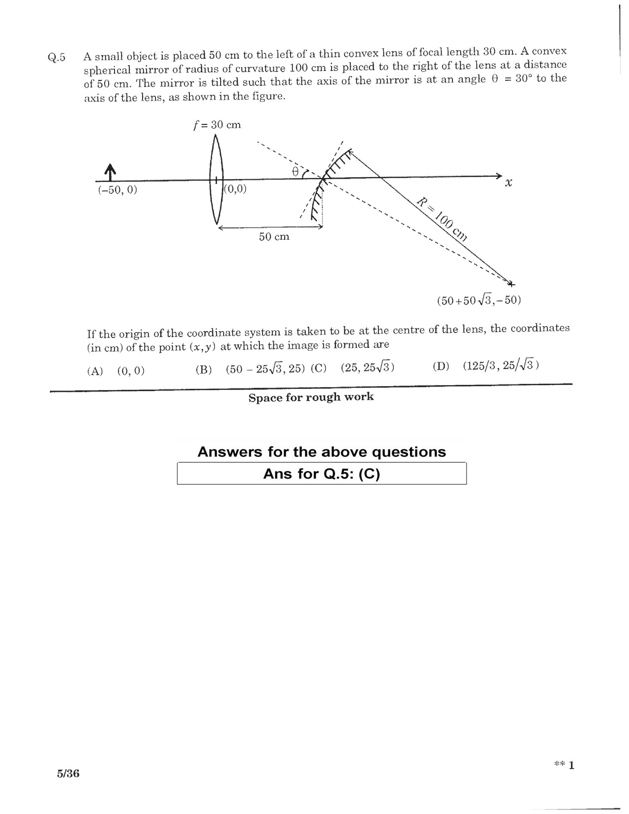 JEE Advanced Exam Question Paper 2016 Paper 2 Physics 3