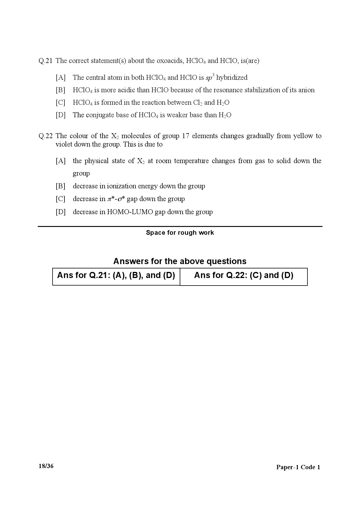 JEE Advanced Exam Question Paper 2017 Paper 1 Chemistry 3