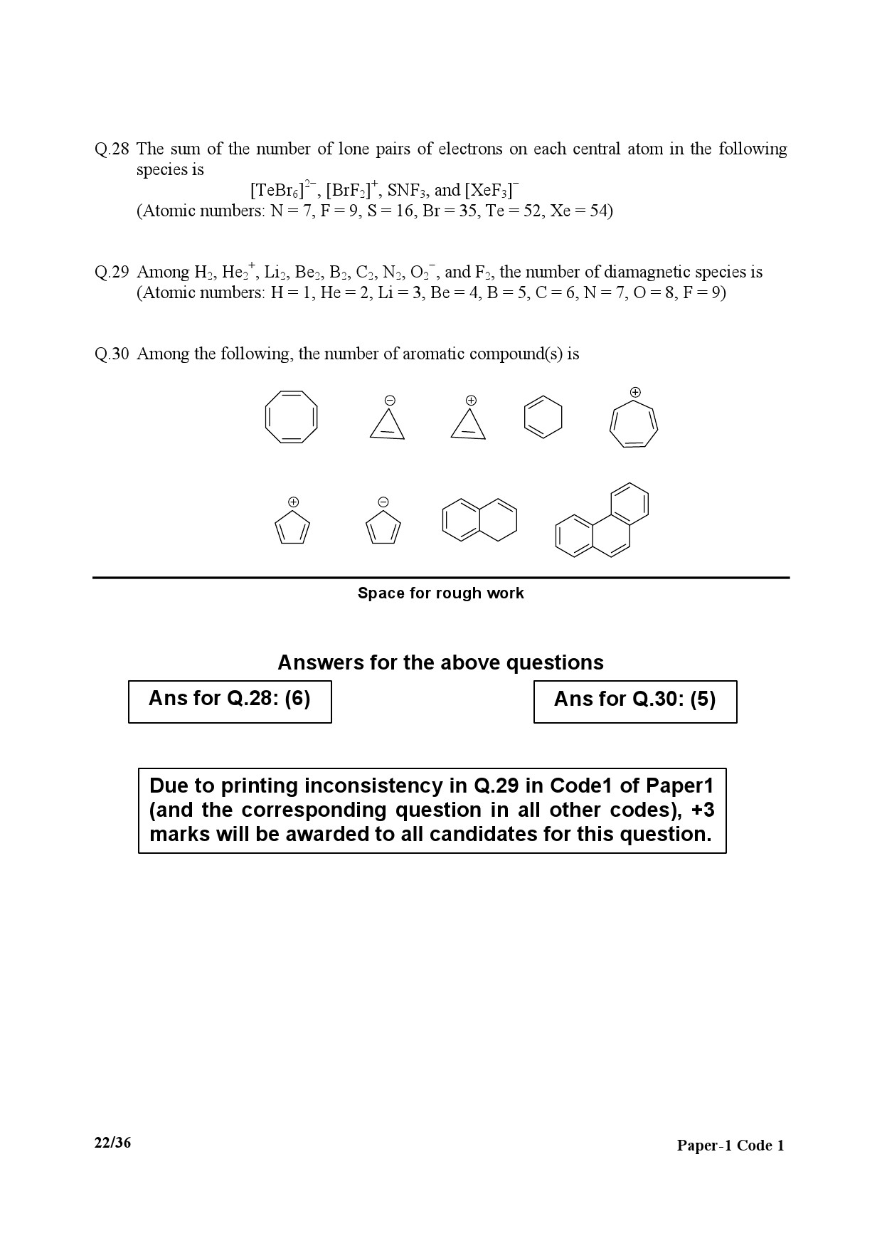 JEE Advanced Exam Question Paper 2017 Paper 1 Chemistry 7