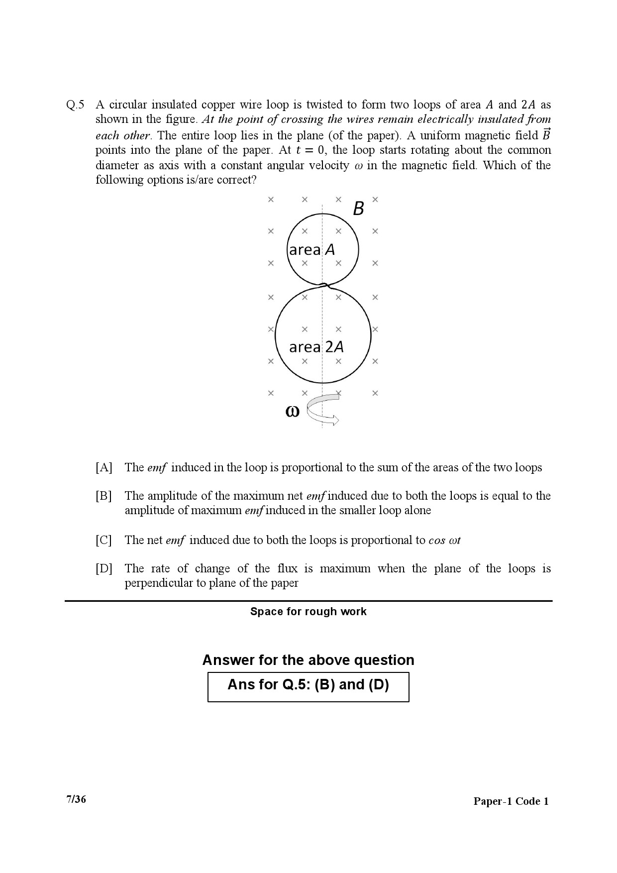 JEE Advanced Exam Question Paper 2017 Paper 1 Physics 5