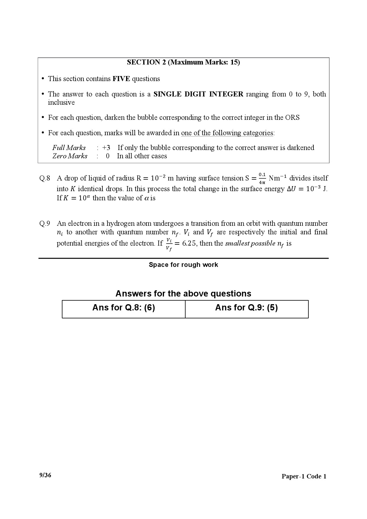 JEE Advanced Exam Question Paper 2017 Paper 1 Physics 7
