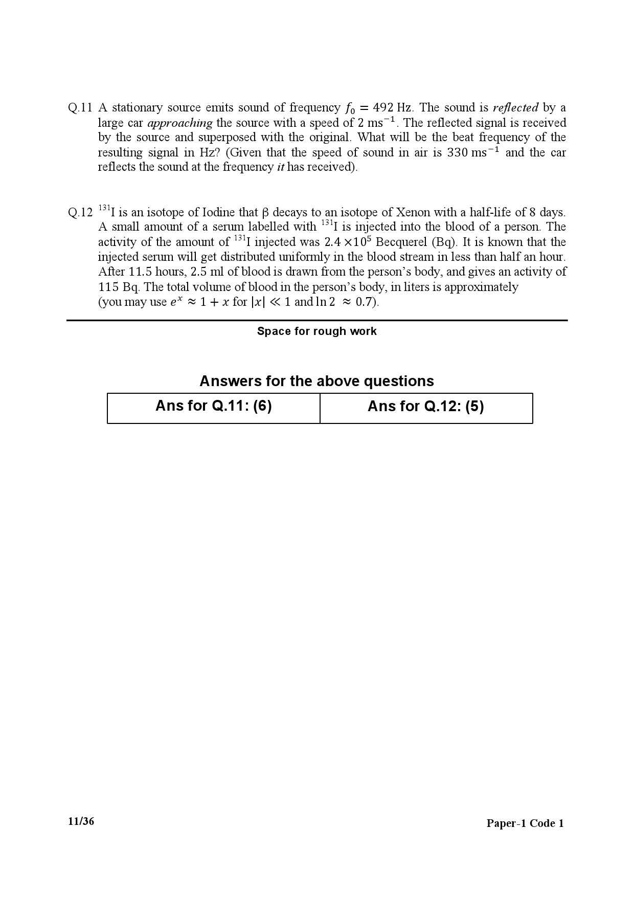JEE Advanced Exam Question Paper 2017 Paper 1 Physics 9