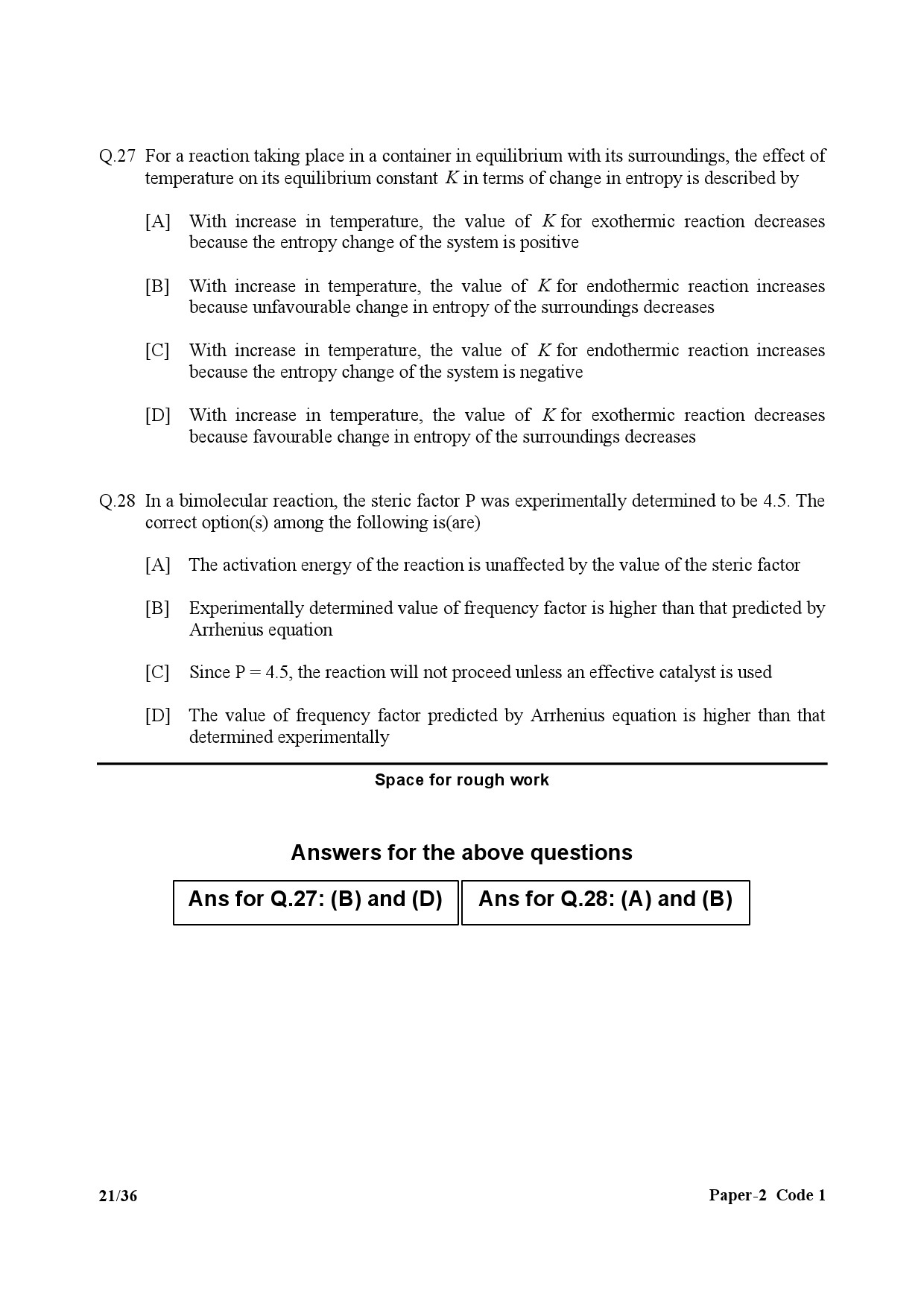 JEE Advanced Exam Question Paper 2017 Paper 2 Chemistry 5