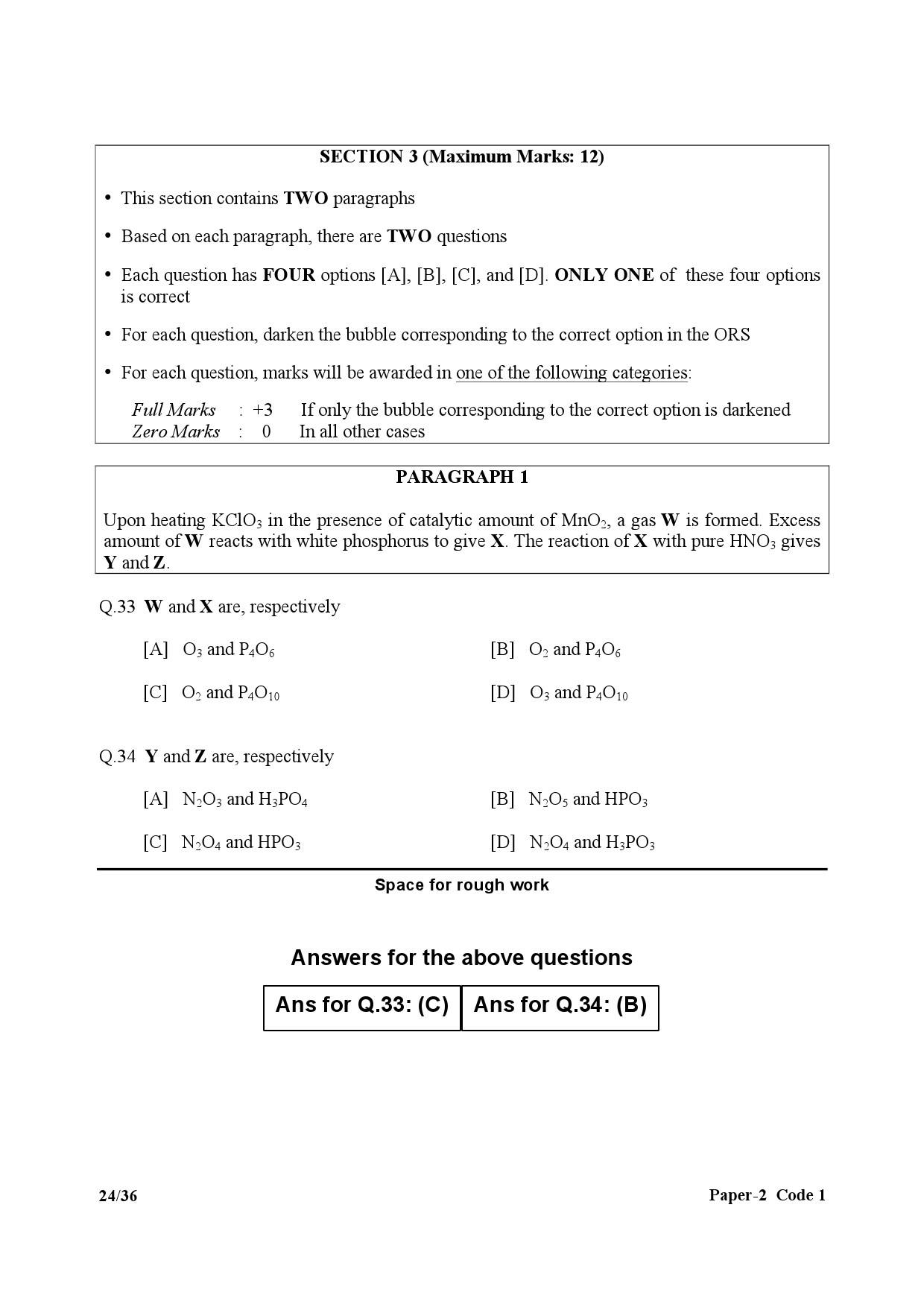 JEE Advanced Exam Question Paper 2017 Paper 2 Chemistry 8