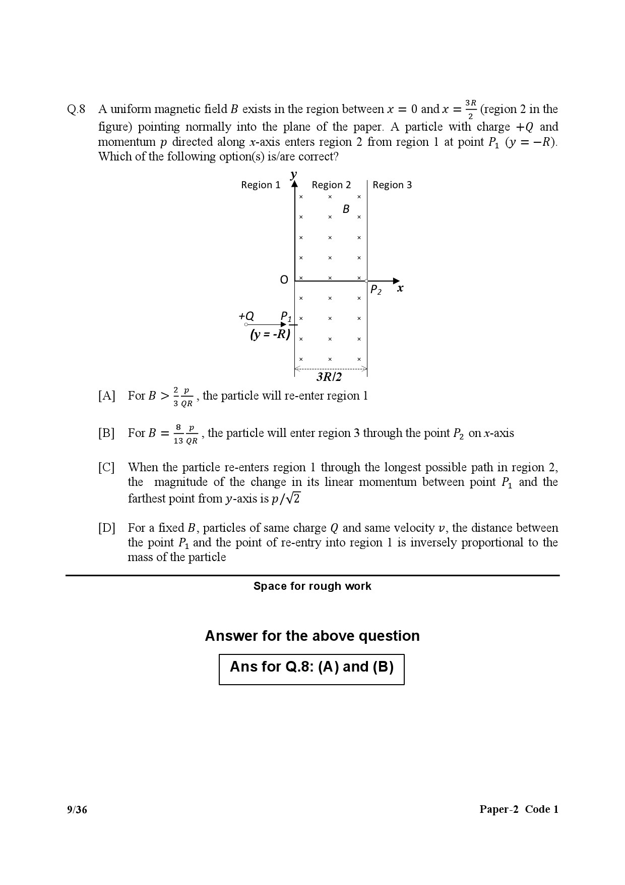 JEE Advanced Exam Question Paper 2017 Paper 2 Physics 7