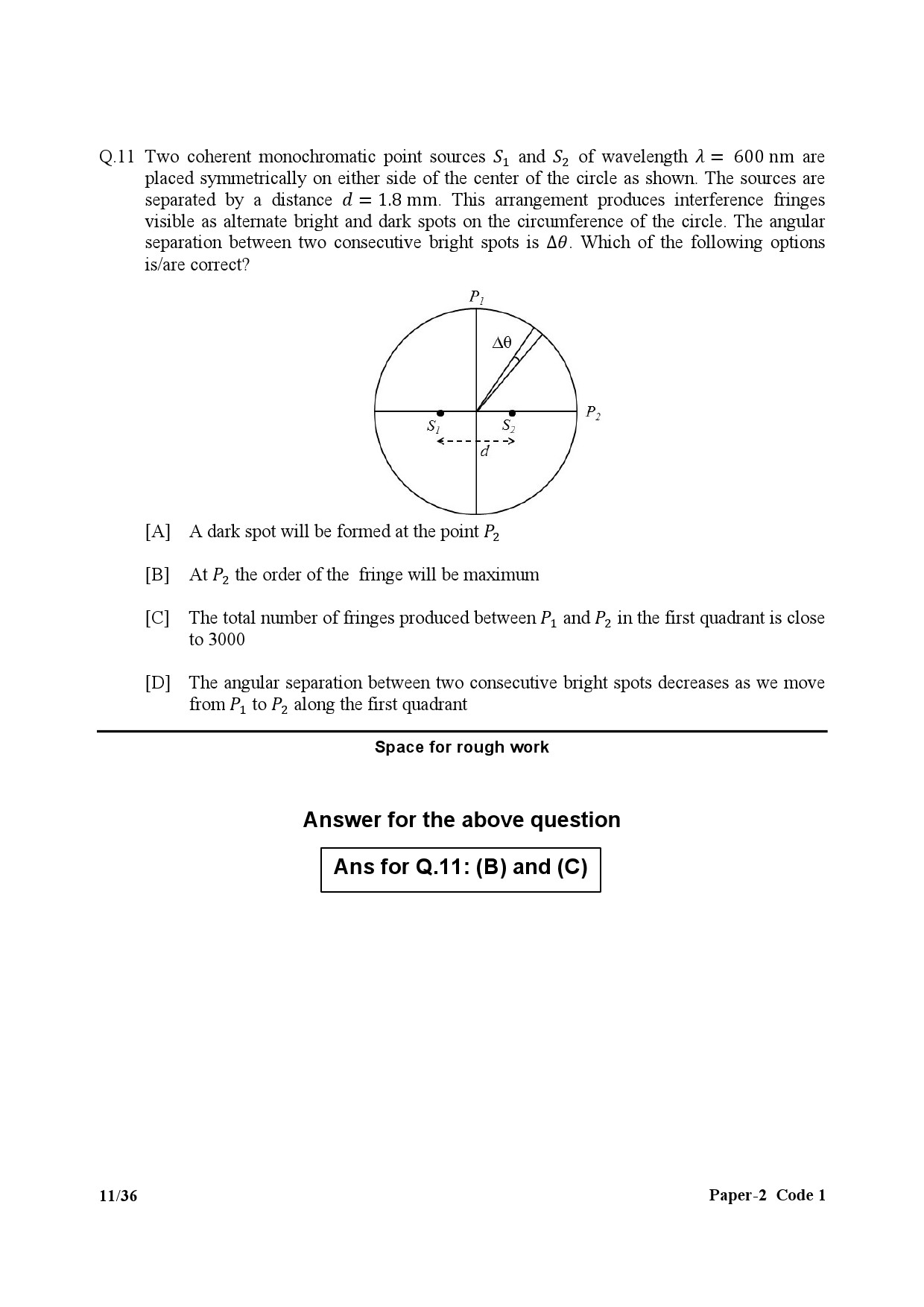 JEE Advanced Exam Question Paper 2017 Paper 2 Physics 9