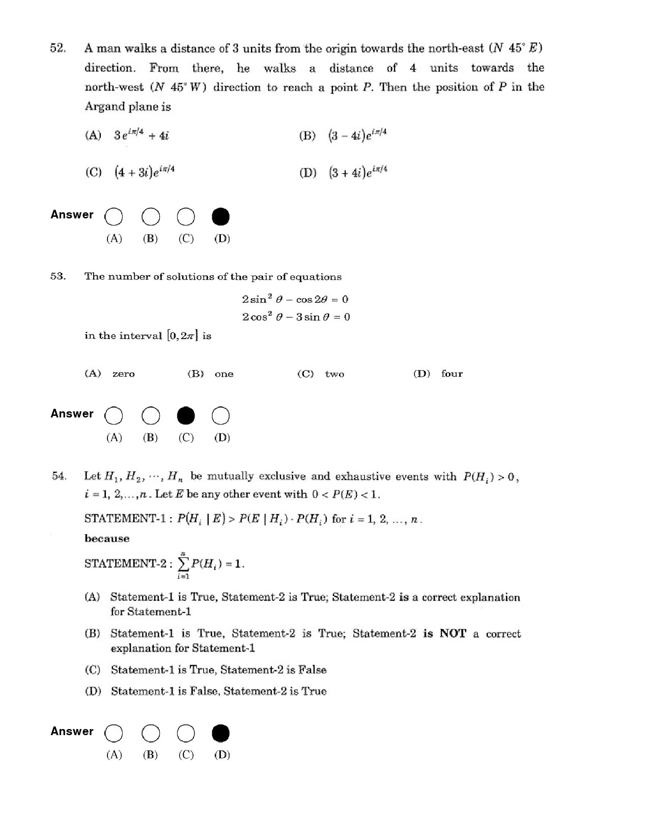JEE Exam Question Paper 2007 Paper 1 24