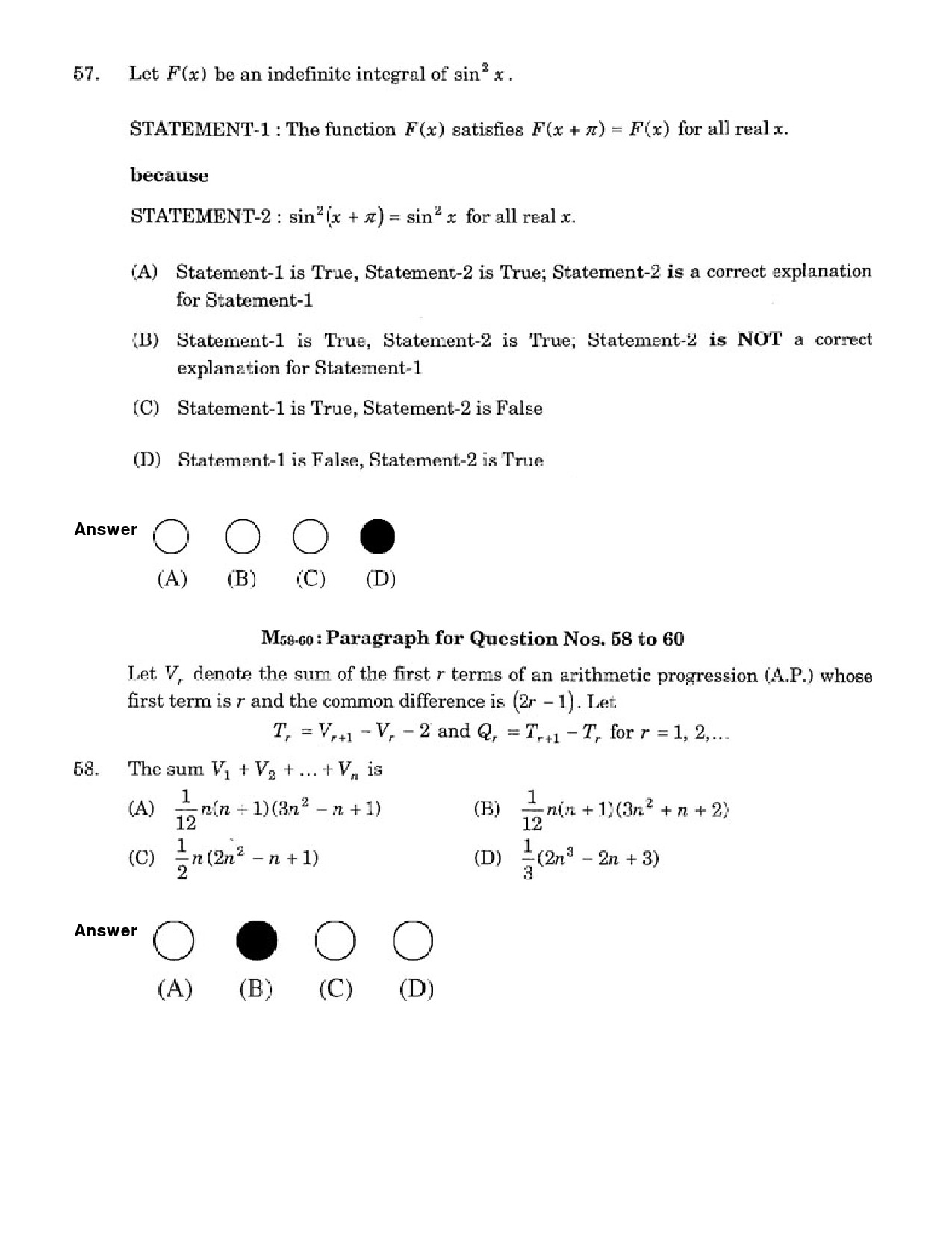 JEE Exam Question Paper 2007 Paper 1 26