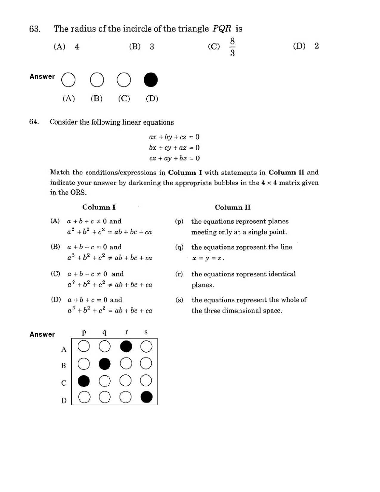JEE Exam Question Paper 2007 Paper 1 28