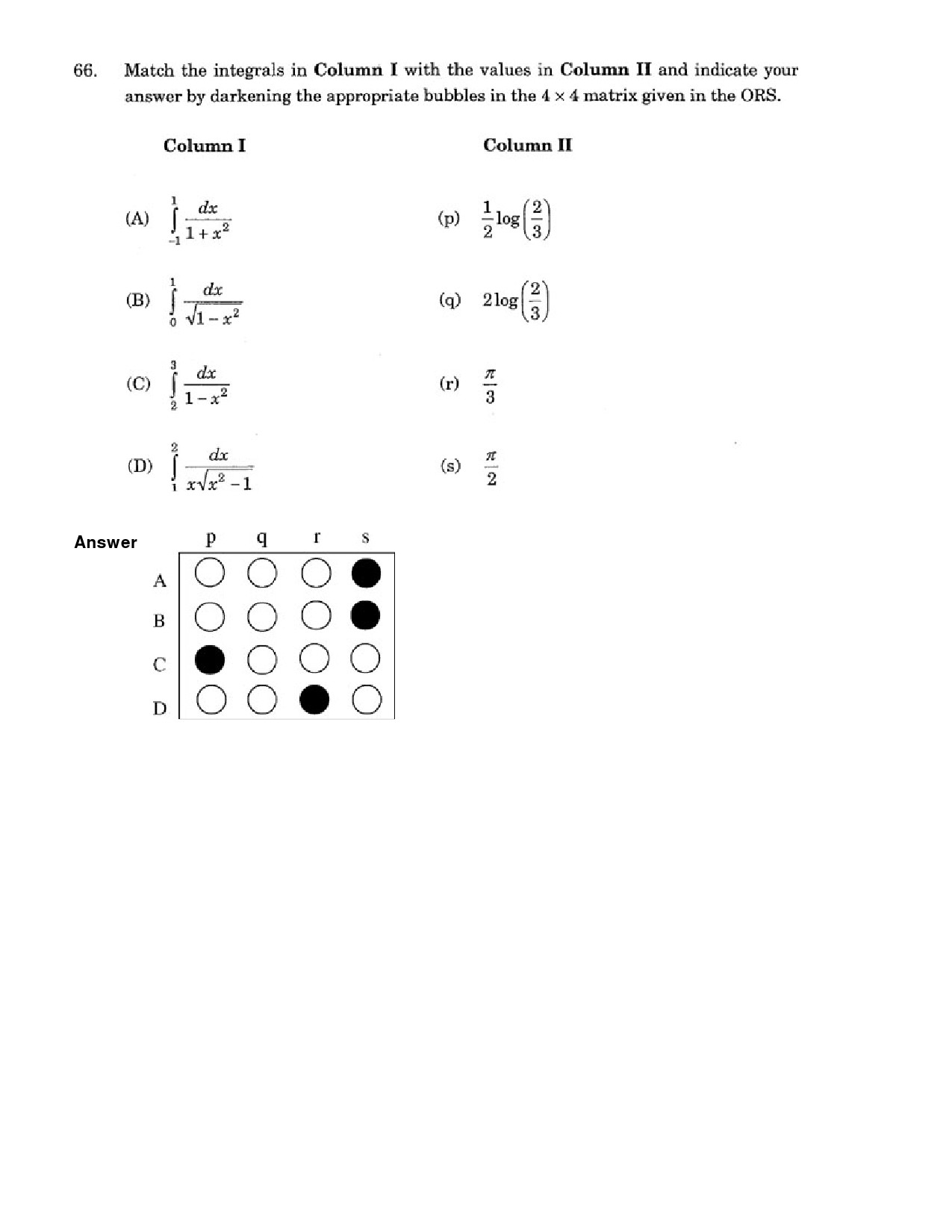 JEE Exam Question Paper 2007 Paper 1 30
