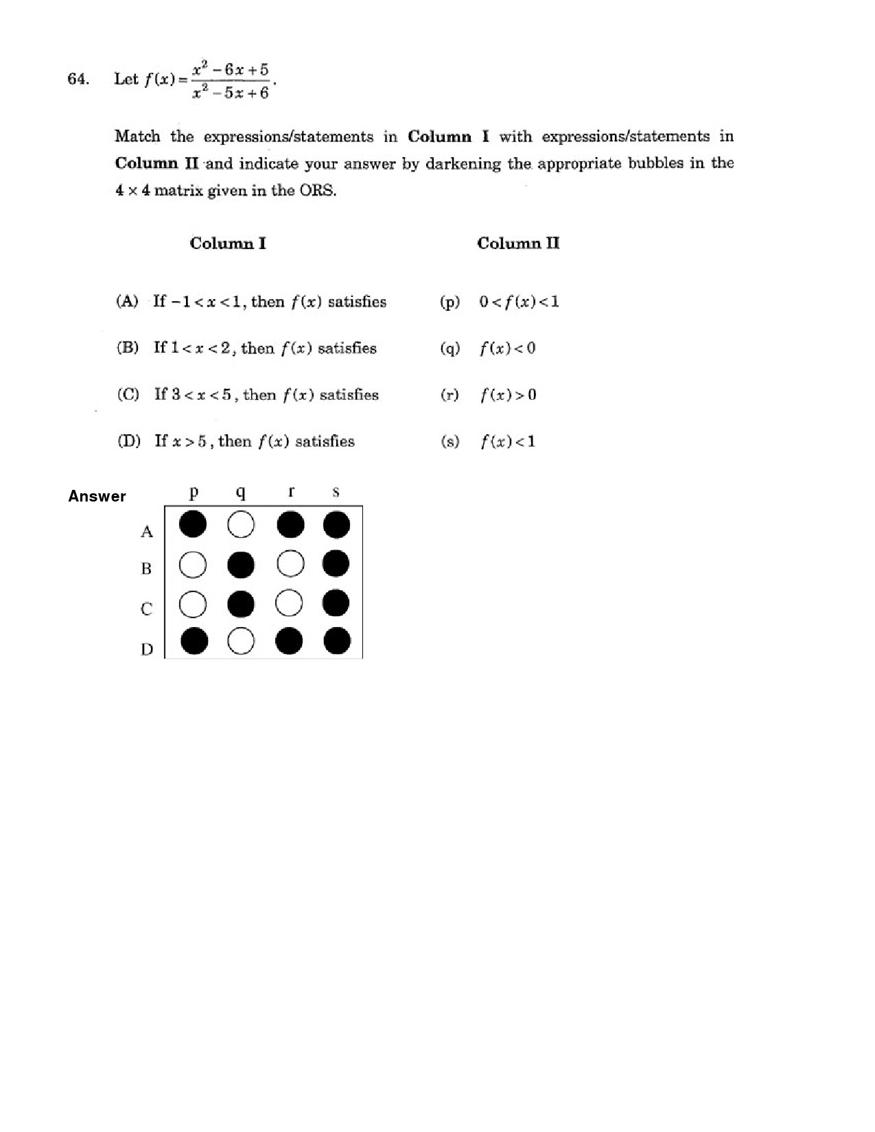JEE Exam Question Paper 2007 Paper 2 26