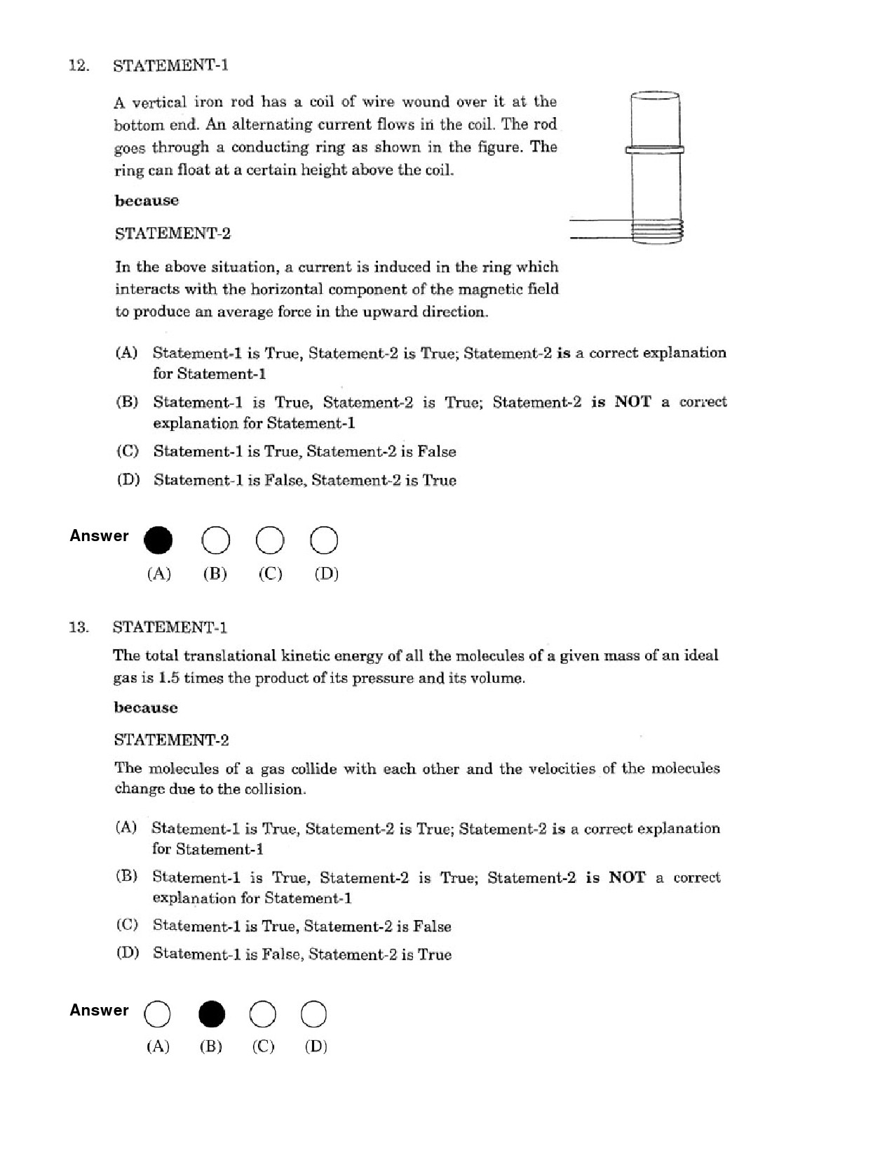 JEE Exam Question Paper 2007 Paper 2 6