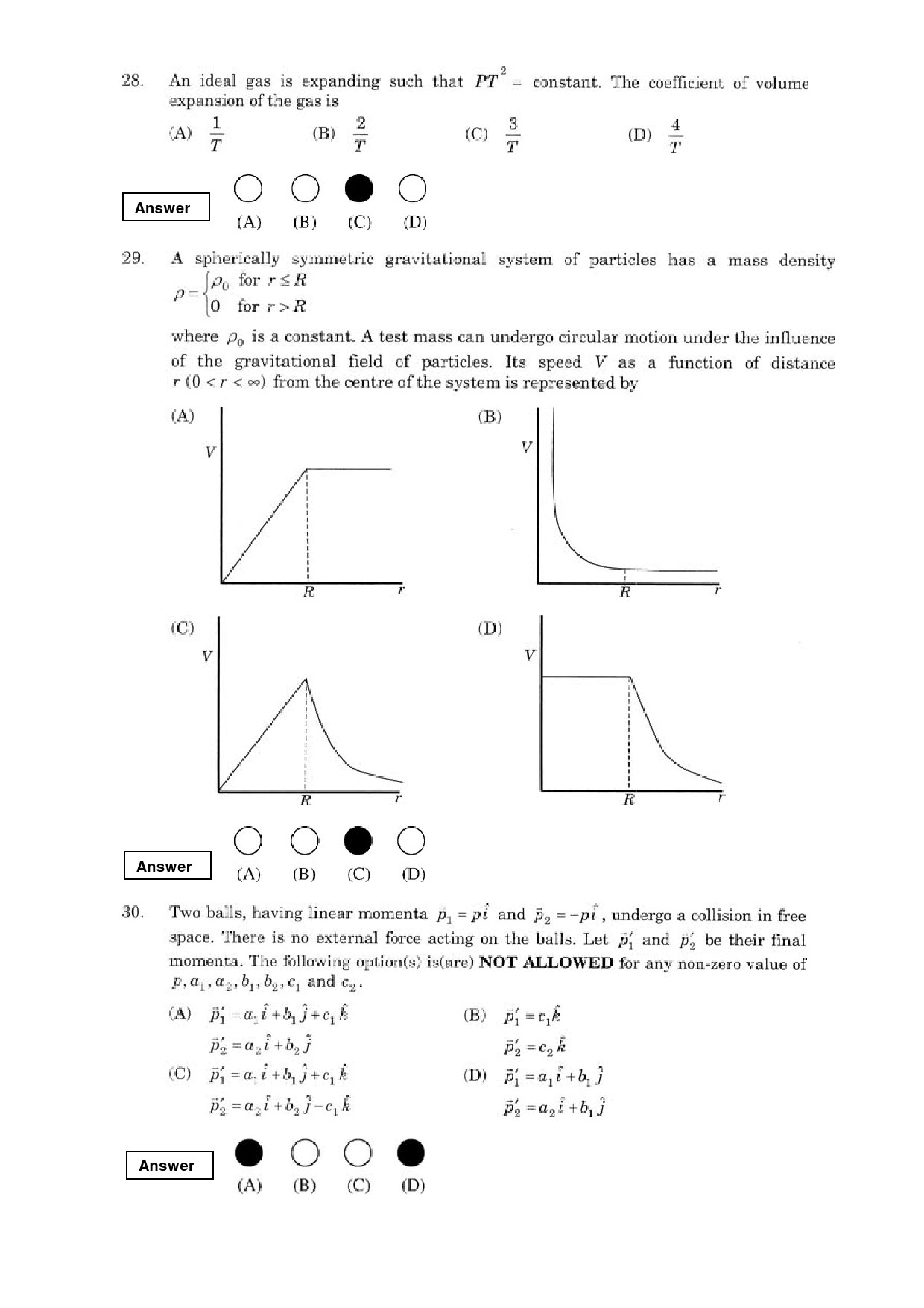 JEE Exam Question Paper 2008 Paper 1 10